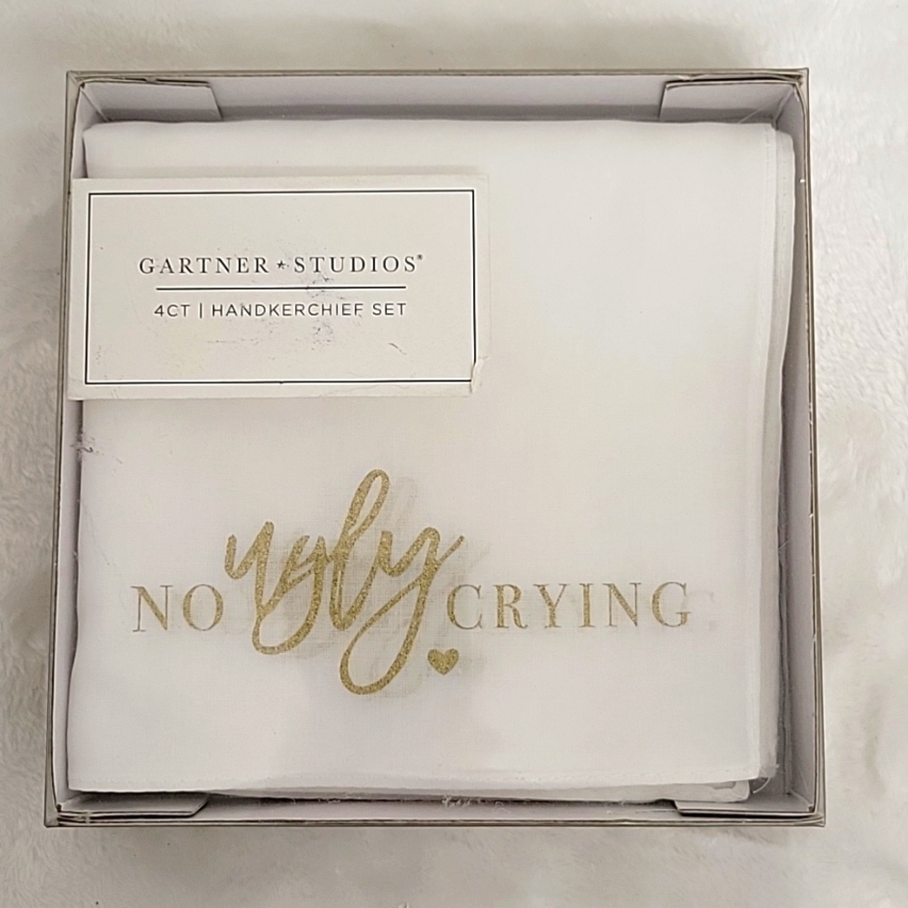 Gartner Studios' Ladies Hankerchief for Bridesmaids "No Ugly CRYING" (NIB)